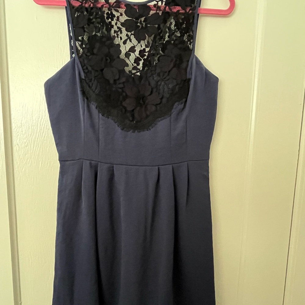 BCBGeneration Black Lace and Navy Dress